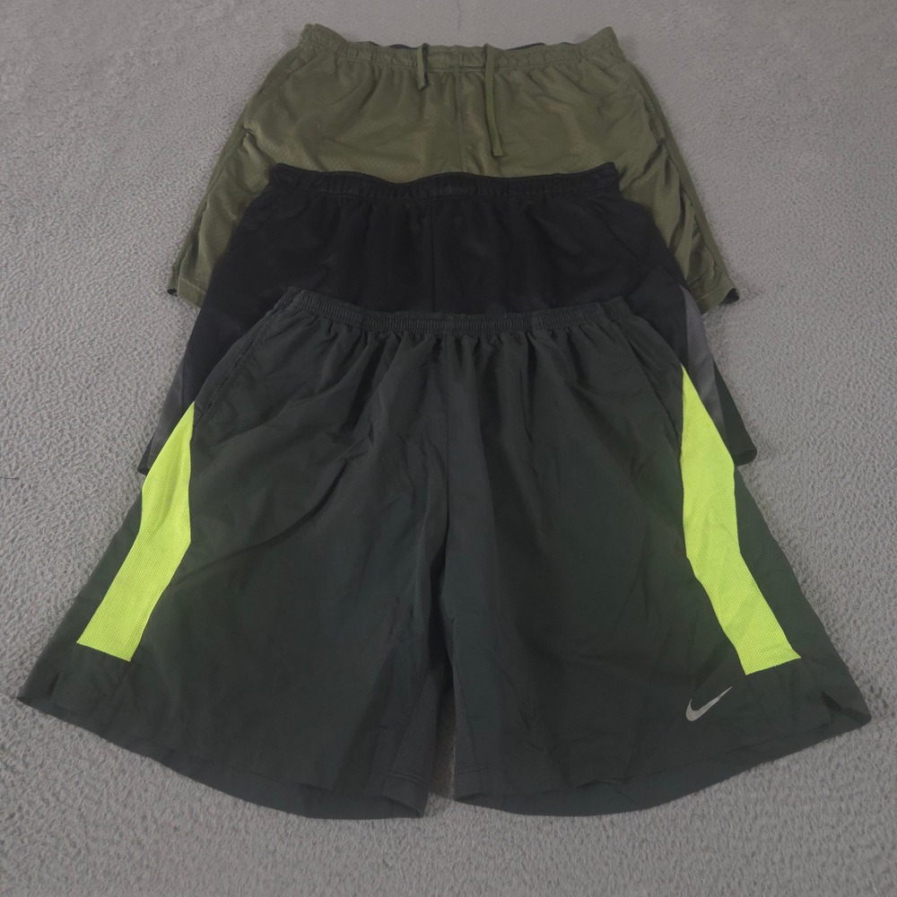LOT OF 3 Nike Shorts Mens XXL Multi Freedom Training Dri-FIT Basketball 10" Gym
